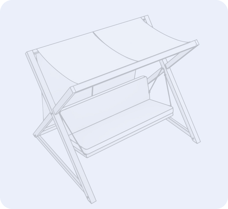 Hintaágy technikai rajz